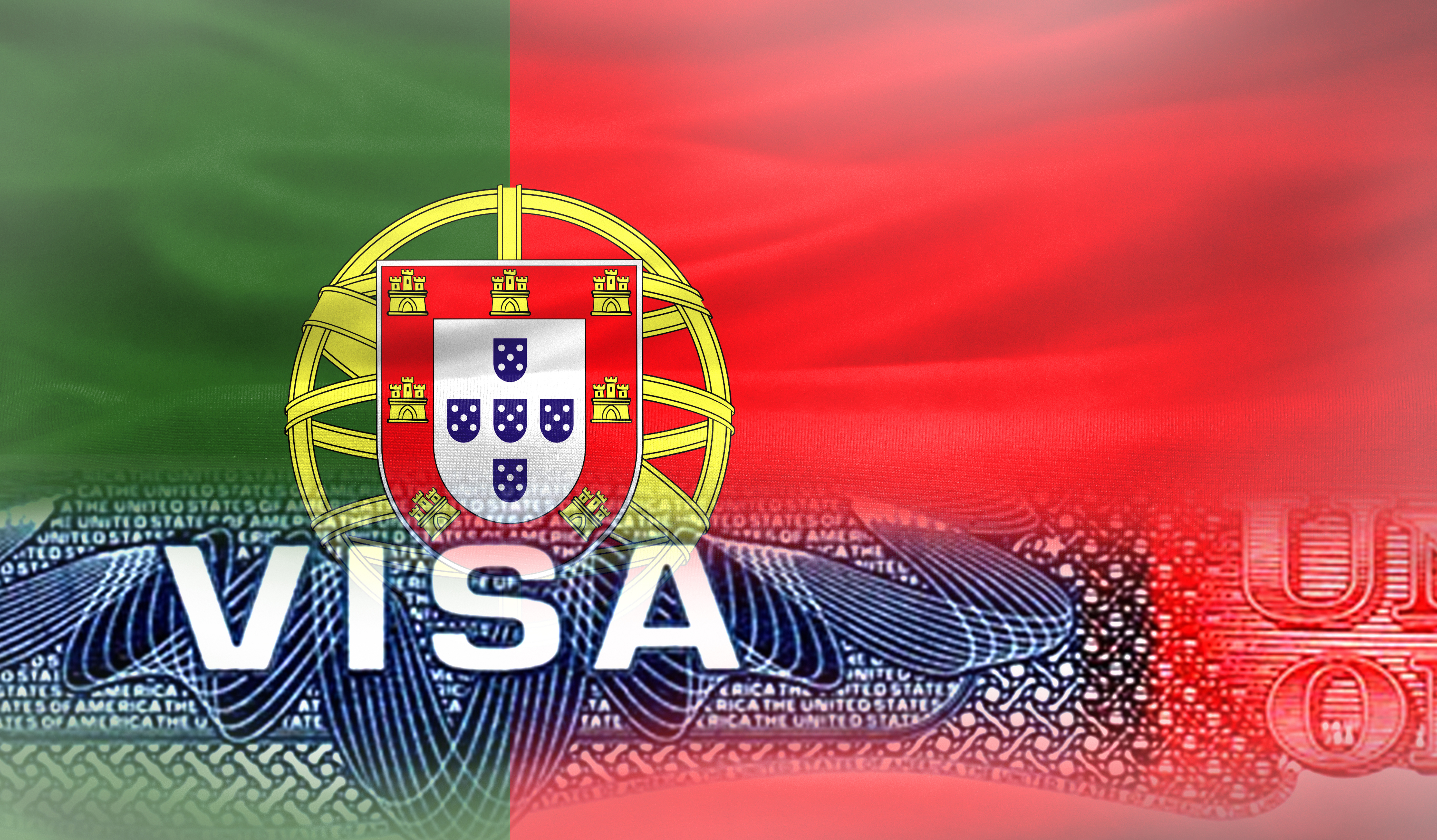 Флаг Португалии, визу в которую могут оформить иностранцы