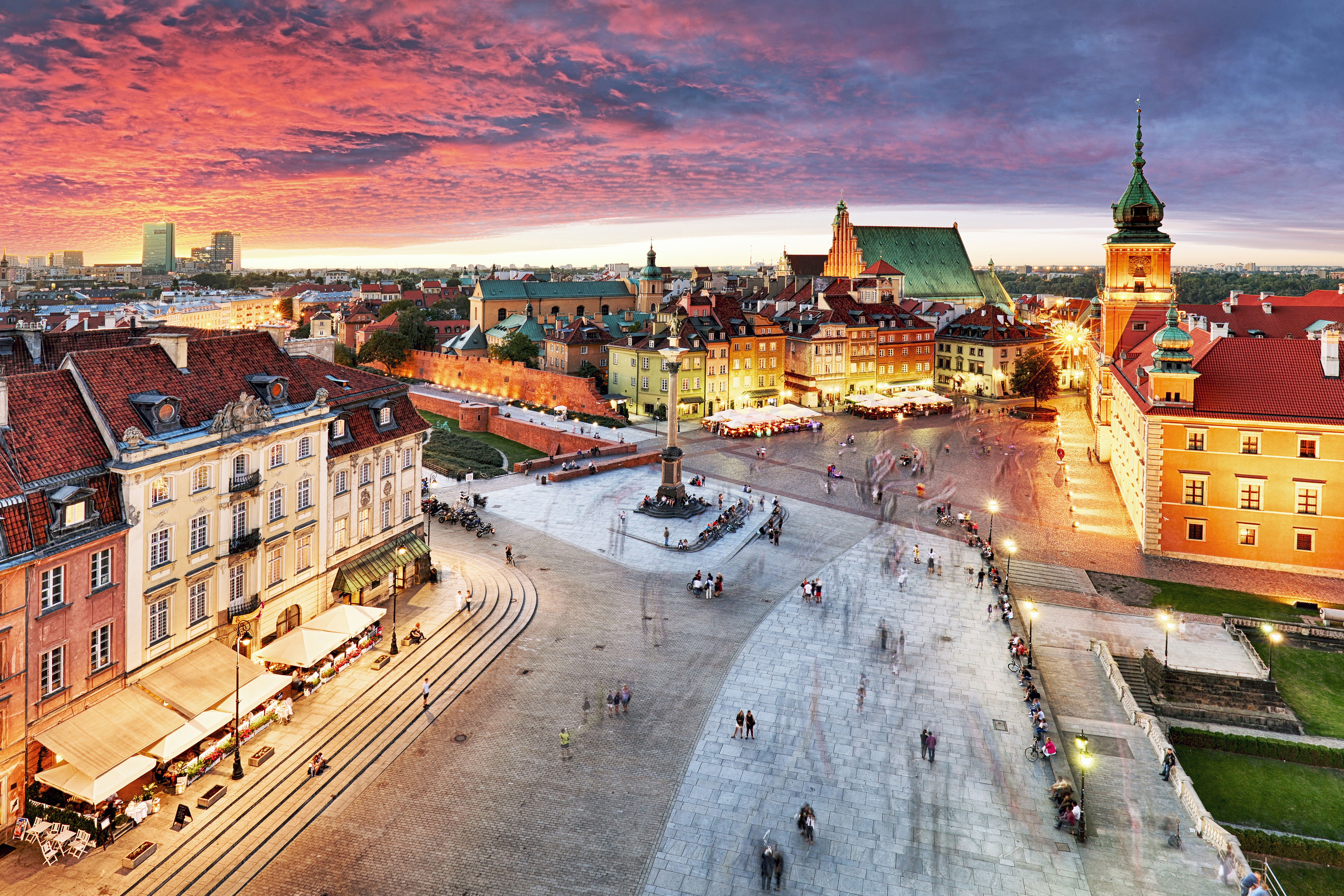 Панорама города в Польше как признак получения карты поляка
